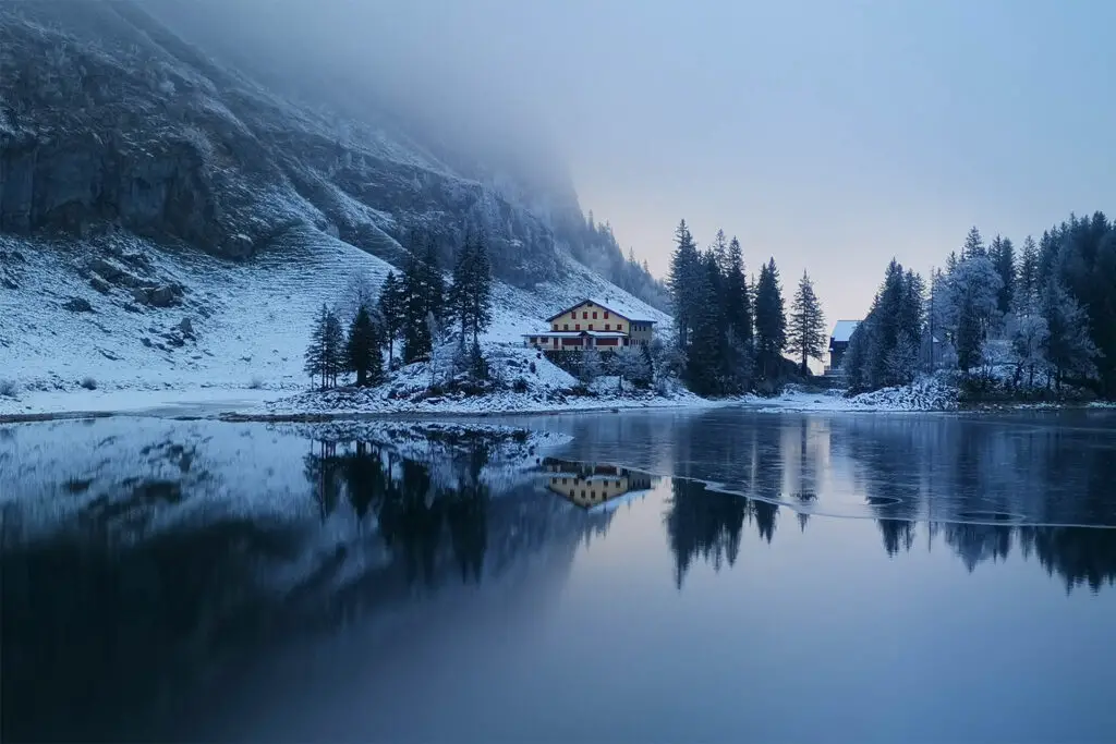 Seealpsee, Seealp See, Winter Schweiz; Winterlandschaft; Schweiz; Winter; Landschaften Schweiz