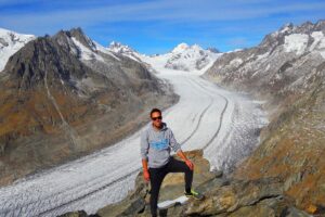 Ghiacciaio dell'Aletsch - il più grande ghiacciaio in Svizzera.