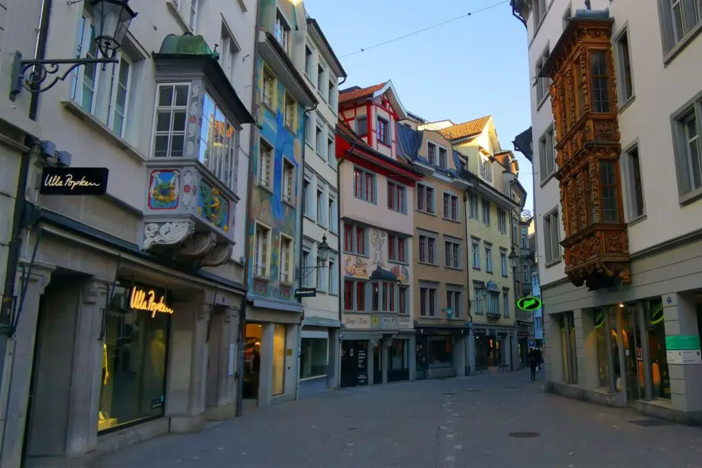 Wunderschöne Fassaden in der Altstadt von St.Gallen.