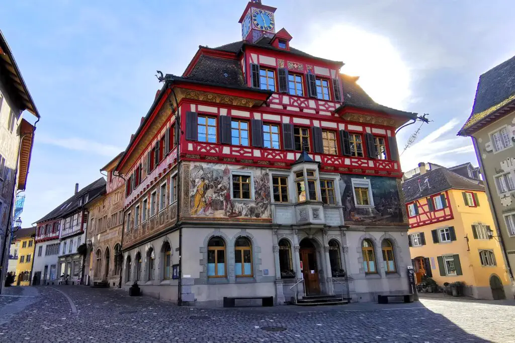 The city of Stein am Rhein is only 1 hour away from Zurich Switzerland.