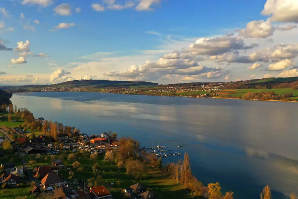 Stunning lake hallwil. Reachable in an one hour ride from Zurich Switzerland.