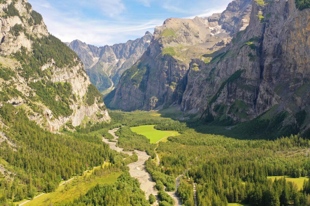 The beautiful Swiss Alps: 60% of Switzerland are covered with mountains.