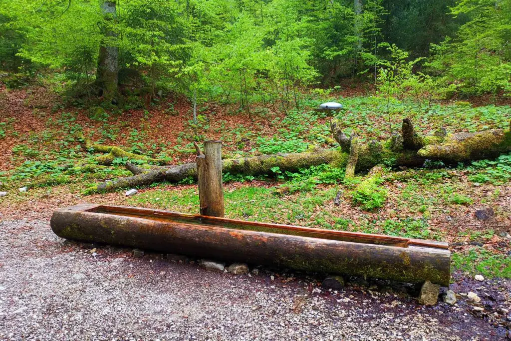 Fointaine Froide ist unterhalb der Felsarena im Neuenburger Jura.