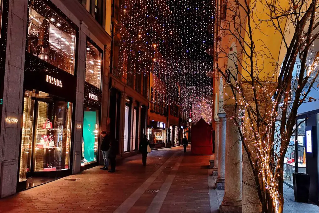 Lugano dans le sud de la Suisse.