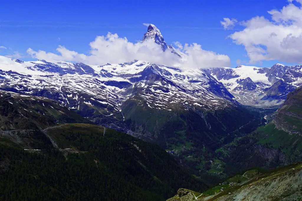 The famous Matterhorn in Zermatt, Switzerland.