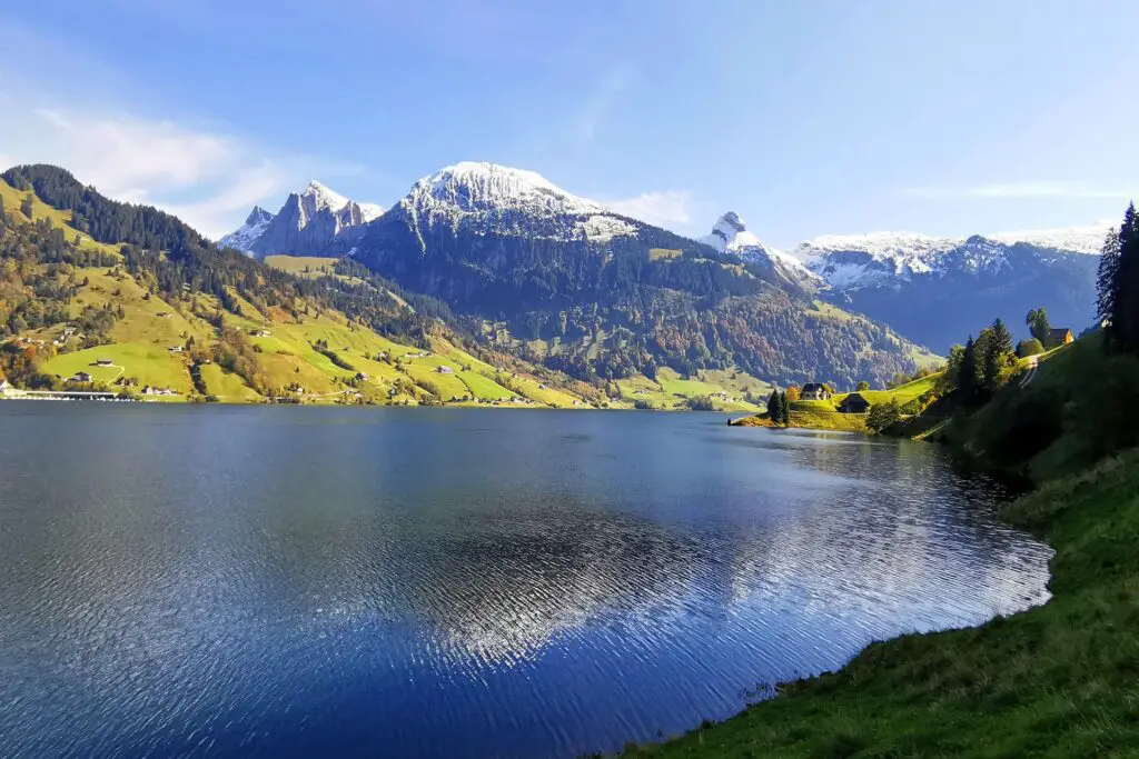 Stunning Lake Wägital with the Bockmattli.