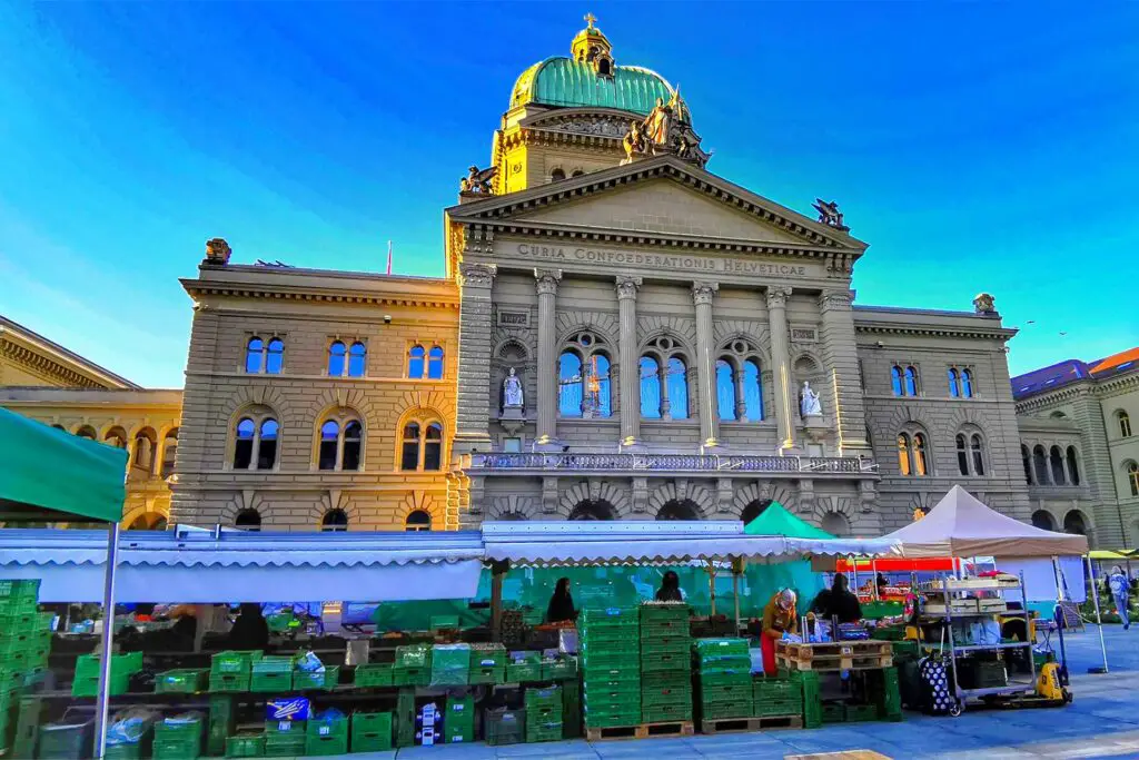 Les marchés fermiers sont un point fort à Berne, la capitale de la Suisse.