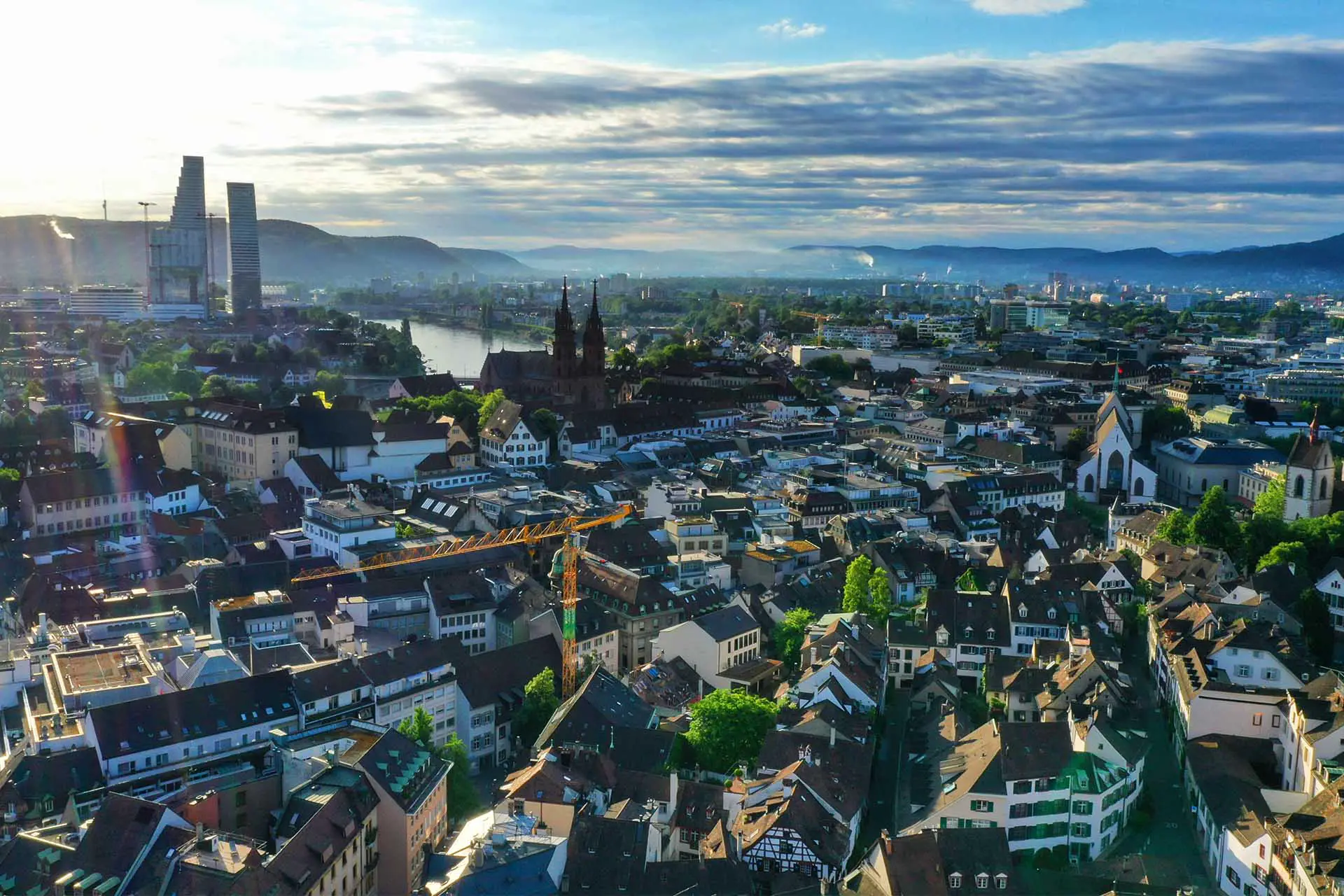 Wunderschöne Stadt Basel, die zu den Top-Ausflugsziele der Schweiz zählt.