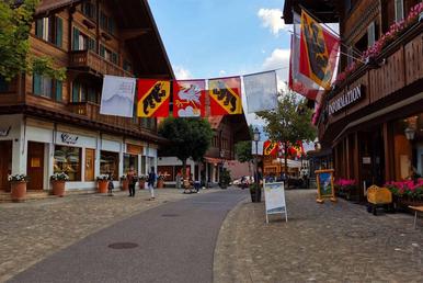 Gstaad , Village in the German-speaking Section of the Canton of