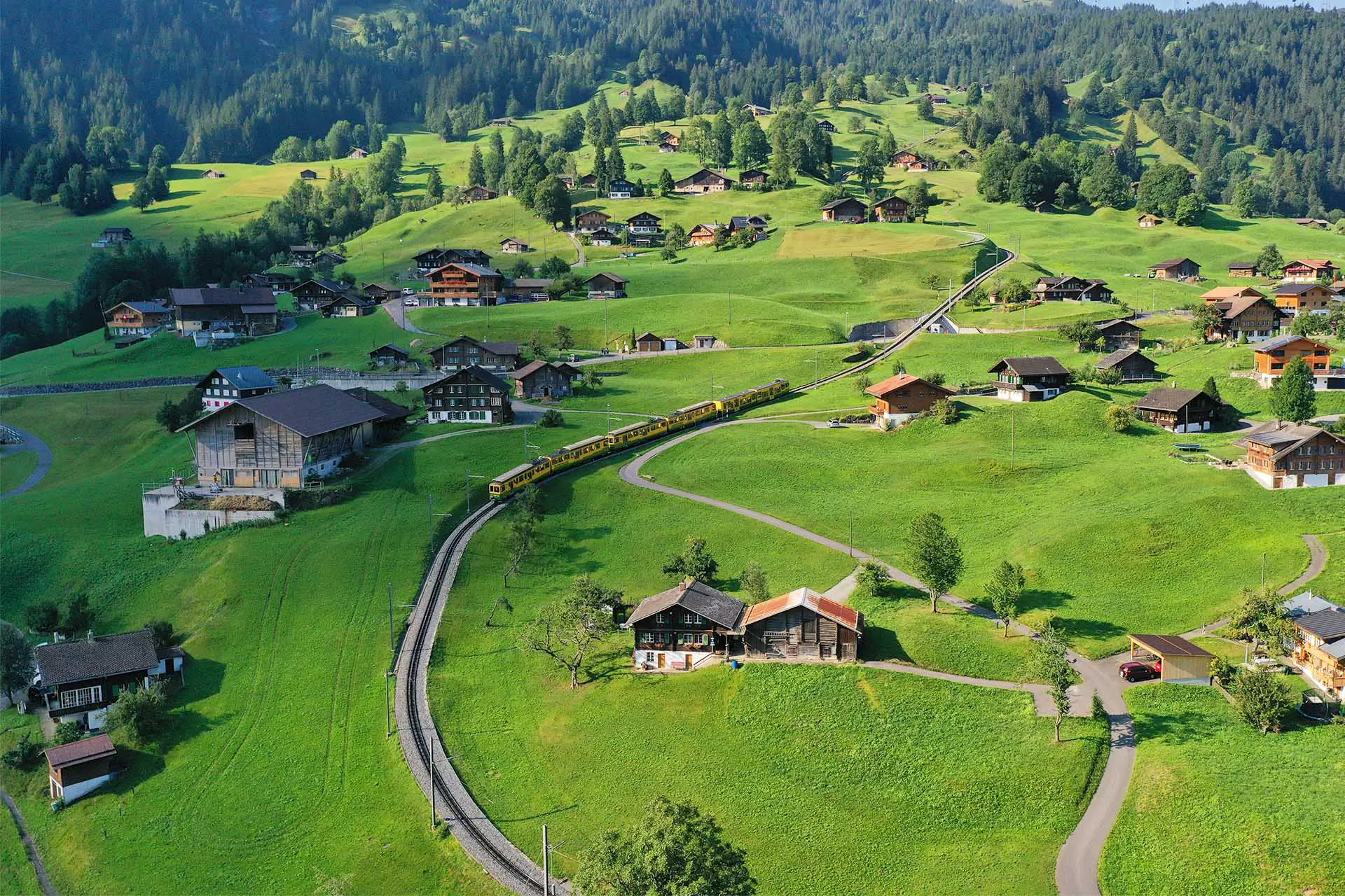 Exploring the Grindelwald region by train.