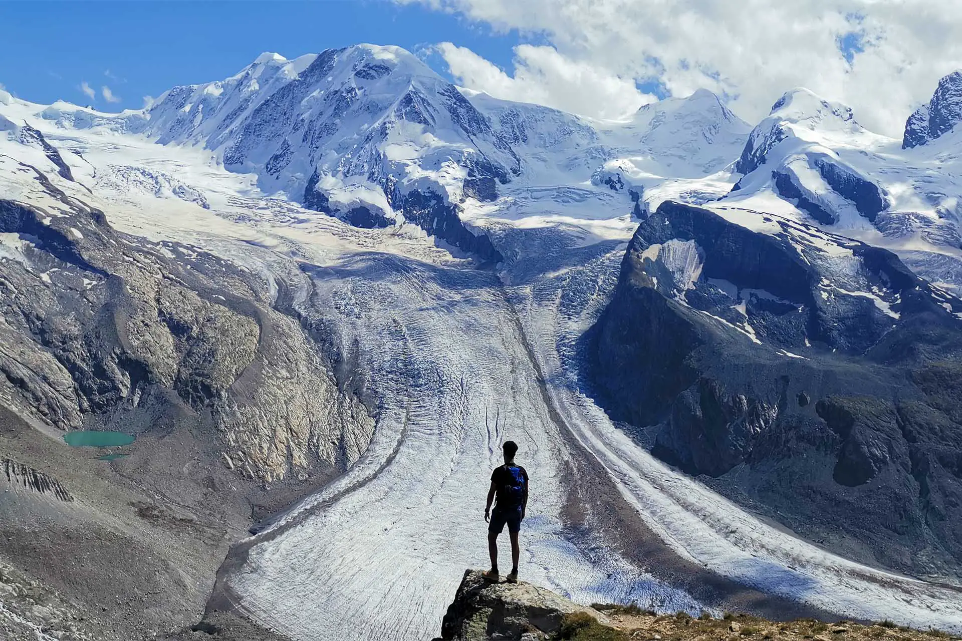 Stunning glacier views above Zermatt.