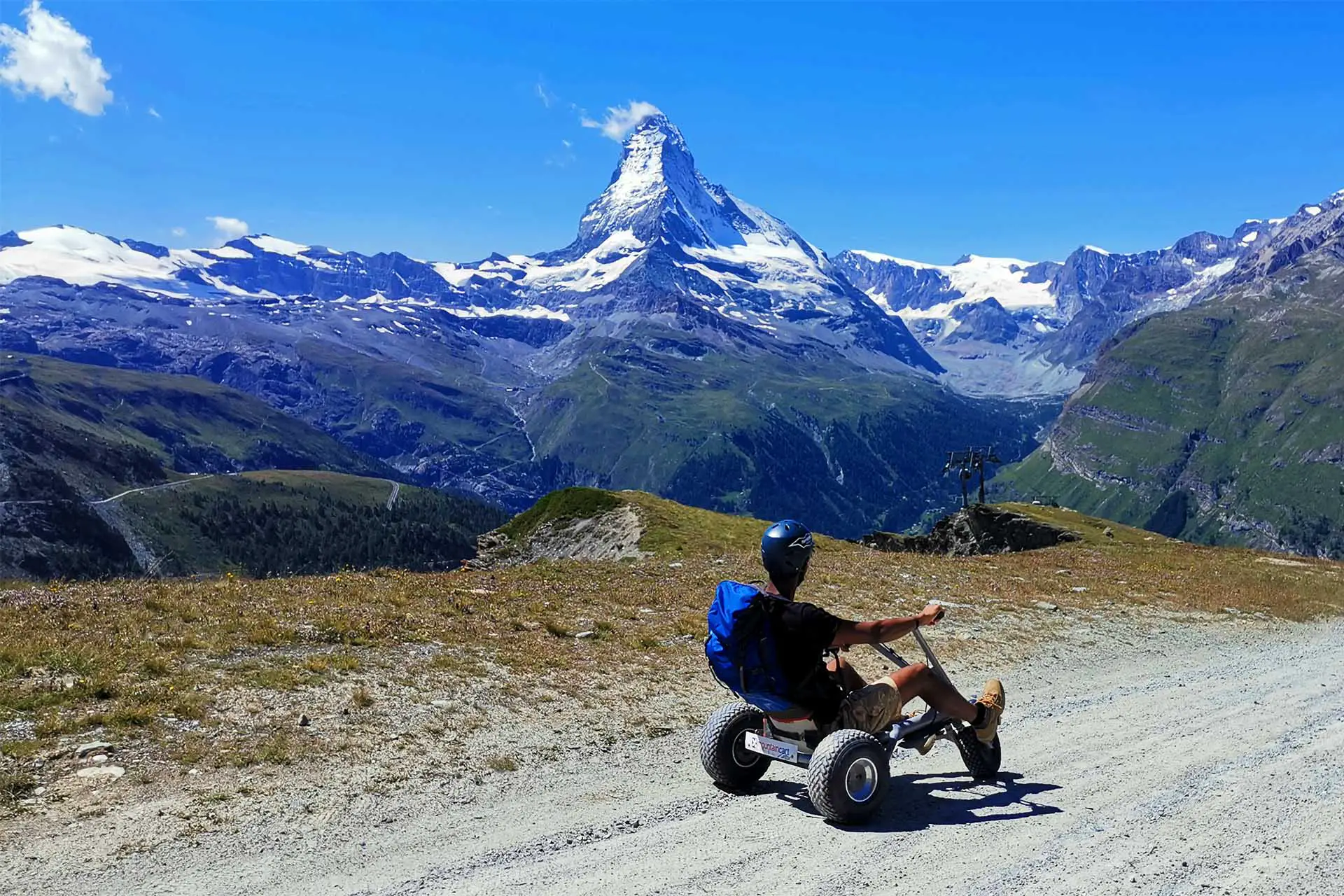 Mountain Cart with a view on the famous Matterhorn.